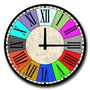 Wallity Reloj Decorativo de MDF Multicolor 50 cm